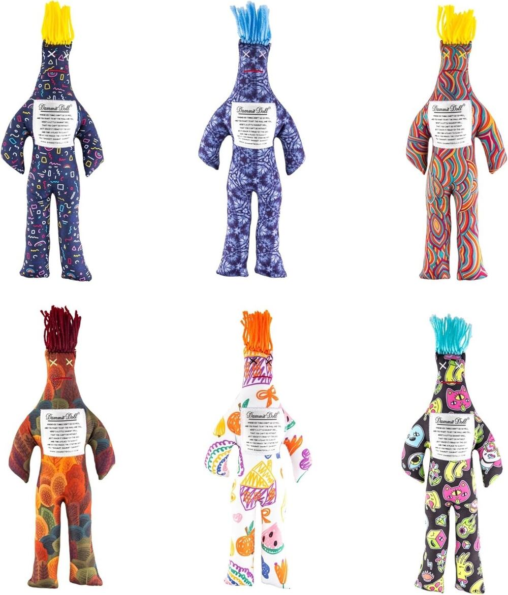 Dammit Doll Classic Stress Relief Gag Gift 6 Pack - Individually wrapped NEW